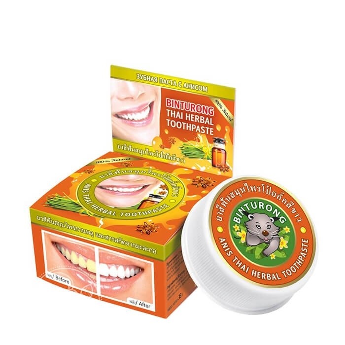 Зубная паста с экстрактом аниса Anis Thai Herbal Toothpaste, Binturong 33 г
