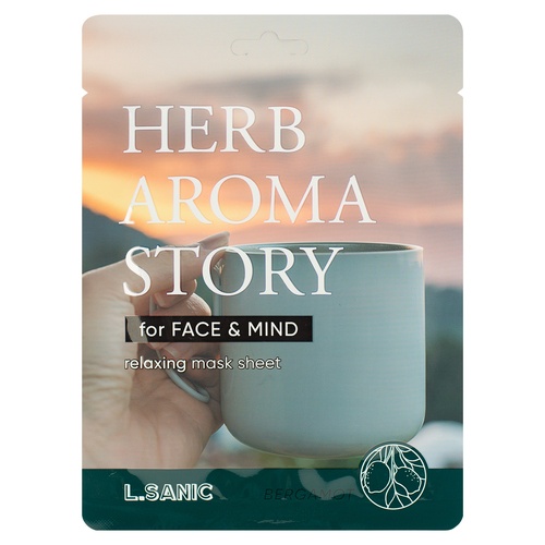 Маска тканевая с экстрактом бергамота и эффектом ароматерапии Herb Aroma Story, L.Sanic, 25 мл                                              