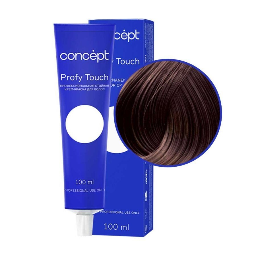 Профессиональный крем-краситель для волос, каштановый, Profy Touch 5.75, Concept, 100 мл