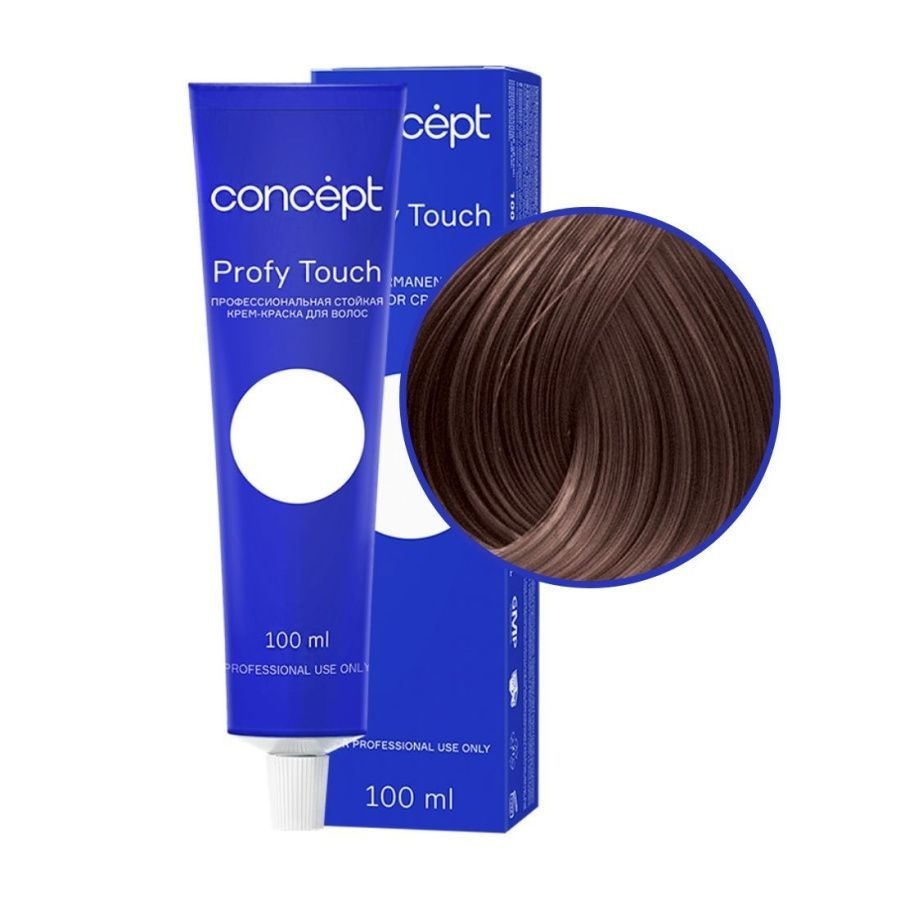 Профессиональный крем-краситель для волос, русый, Profy Touch 6.0, Concept, 100 мл