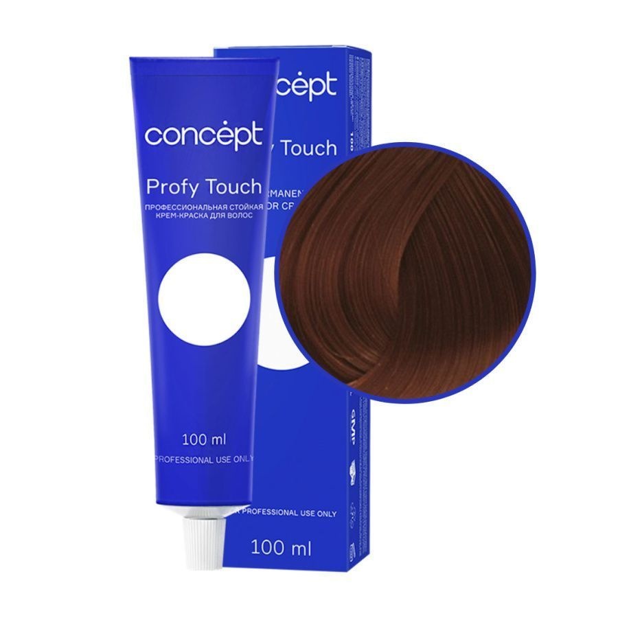 Профессиональный крем-краситель для волос, медно-русый,  Profy Touch 6.4, Concept, 100 мл