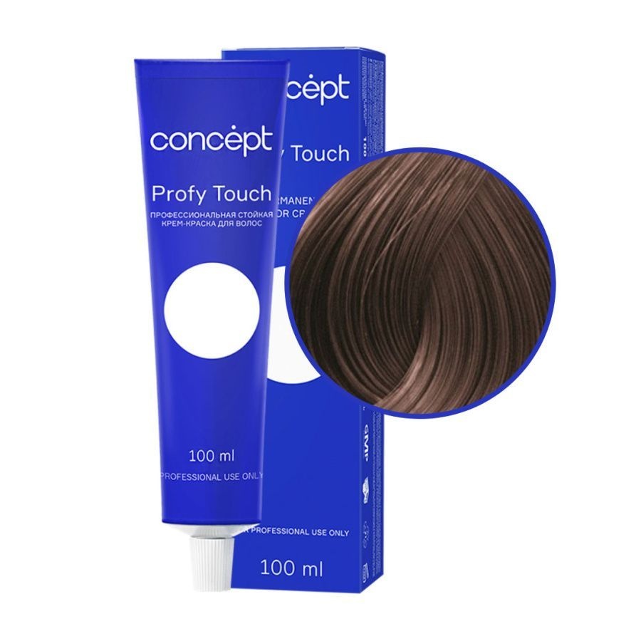 Профессиональный крем-краситель для волос, шоколад, Profy Touch 6.7, Concept, 100 мл