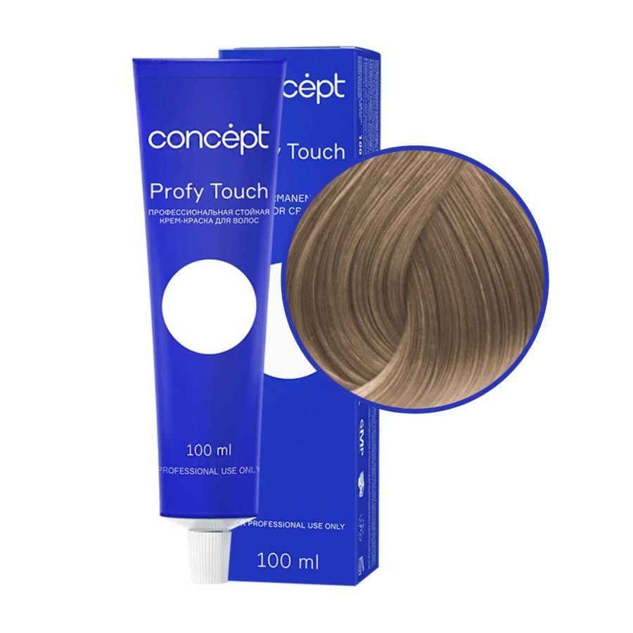 Профессиональный крем-краситель для волос, пепельный блондин, Profy Touch 8.1, Concept, 100 мл