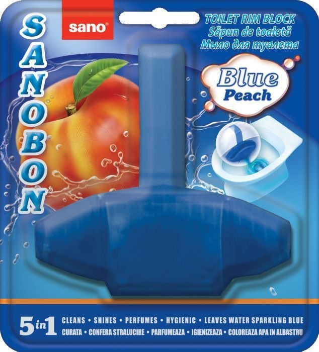 Подвесной очиститель для унитаза, Sanobon Blue Peach, SANO, 55 г