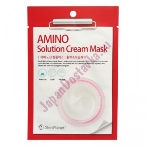 Тканевая кремовая маска для лица с аминокислотами Skin Planet Amino Solution Cream Mask, MIJIN   30 г