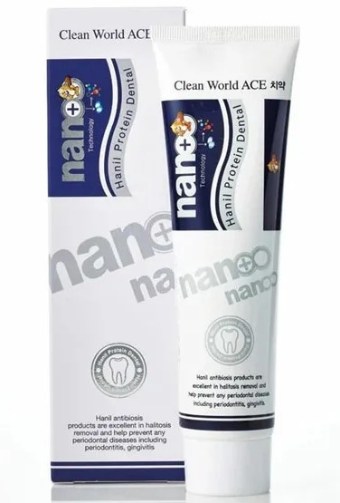 Зубная паста с серебром и протеином Nano Protein Dental Toothpaste, HANIL CHEMICAL 180 г