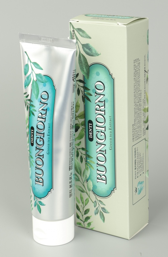 Зубная паста для защиты зубов с экстрактом зеленого чая Denti Buongiorno Green Tea, Atosafe 170 г