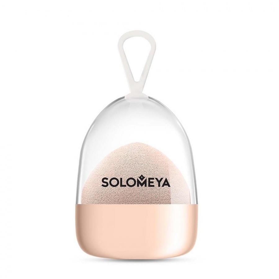 Супермягкий косметический спонж для макияжа Персик Super soft blending sponge Peach, Solomeya 