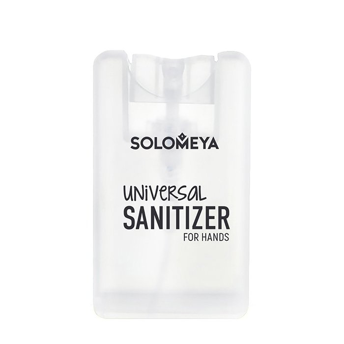 Карманный спрей-санитайзер для рук с ароматом чайного дерева Universal Sanitizer Spray for Hands Tea Tree, Solomeya 20 мл