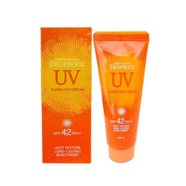 Крем солнцезащитный для лица и тела  PREMIUM UV SUNBLOCK CREAM SPF42 PA++, DEOPROCE, 100 г