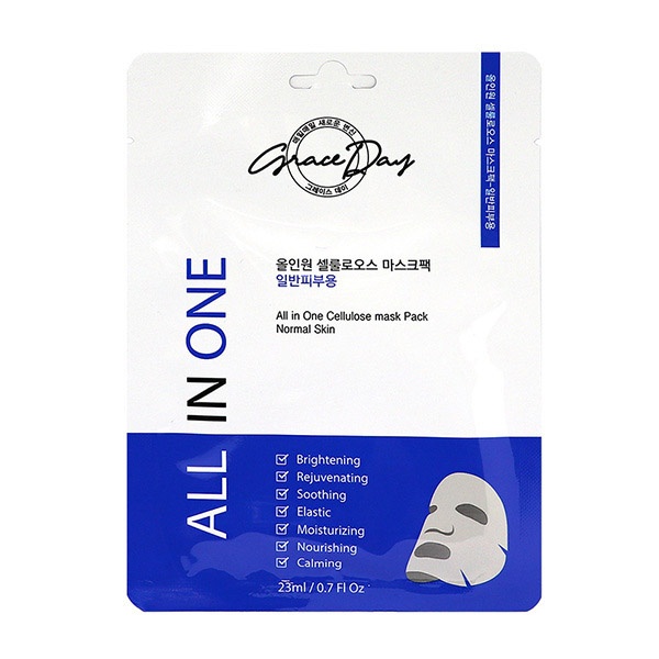 Увлажняющая тканевая маска для лица для нормальной кожи, Grace Day 23 мл