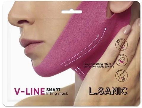 Маска-бандаж для коррекции овала лица V-Line Smart Lifting Mask, L.Sanic, 20 г