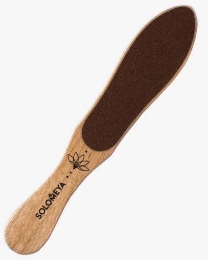 Профессиональная деревянная пилка для педикюра Professional Wooden Foot File Foot shape, Solomeya 76 г