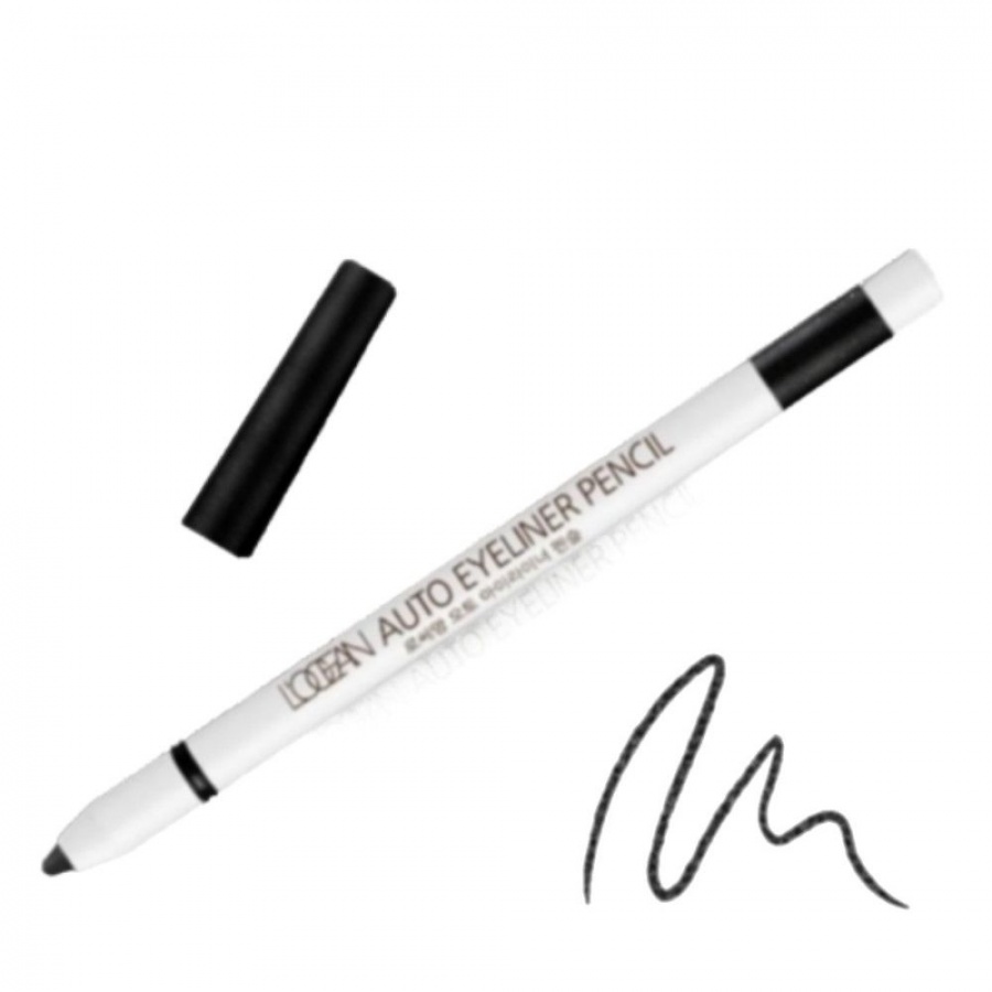 Водостойкий автоматический карандаш для глаз Auto Eyeliner Pencil 02, Twinkle Black, L’ocean, 0,5 г