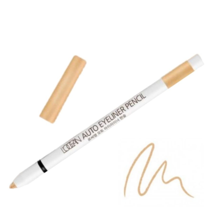 Водостойкий автоматический карандаш для глаз Auto Eyeliner Pencil 06, Twinkle Beige, L’ocean, 0,5 г