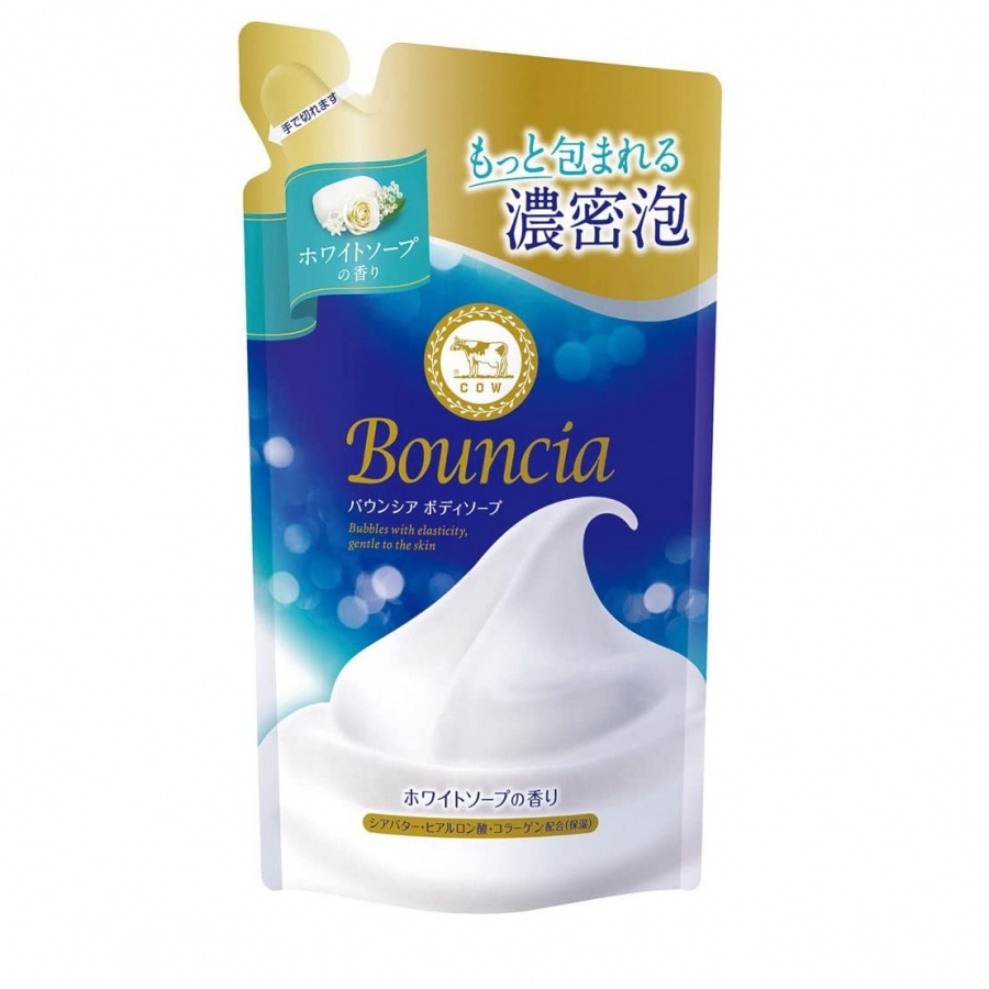 Сливочное жидкое мыло для рук и тела с нежным свежим ароматом Bouncia, Cow, 360 мл (мягкая упаковка)