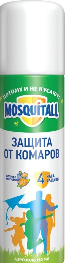  Аэрозоль от комаров Защита для взрослых, Mosquitall 150 мл