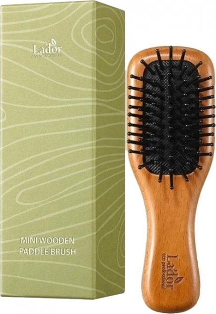 Расческа для волос Mini Wooden Paddle Brush 4.2х3.1х12 см, Lador