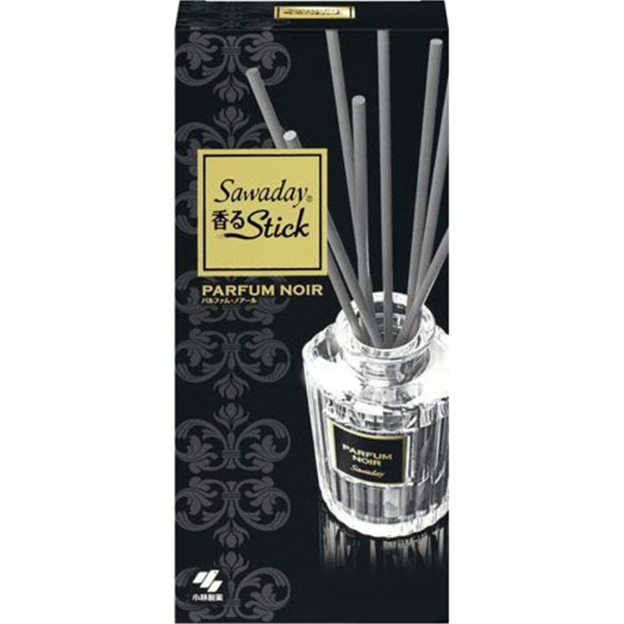 Освежитель воздуха для дома (с палочками) легкий роскошный восточный аромат (Parfum Noir Fragrant Stick, Sawaday, 70 мл