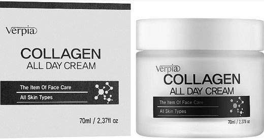 Крем для лица Увлажняющий Collagen All Day Cream, Verpia, 70 мл