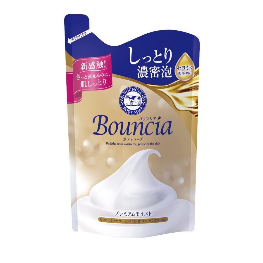 Сливочное жидкое мыло для рук и тела с ароматом цветочного мыла Bouncia, COW, 340 мл (мягкая упаковка)