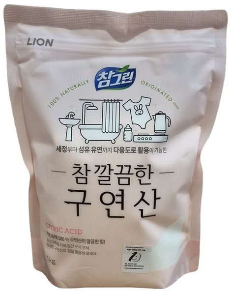 Универсальное чистящее средство Chamgreen Citric Acid, LION, 1 кг (мягкая упаковка)