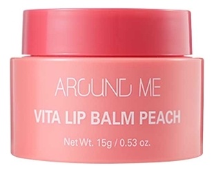 Бальзам для губ  витаминный с экстрактом персика  Around Me Vita Lip Balm Peach, Welcos, 15 г