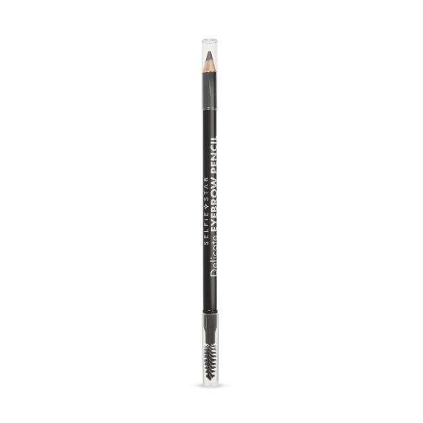 Карандаш для бровей с щеточкой Серо-коричневый, Delicate Eyebrow pencil with spiral brush Brown Grey 03, Selfie Star, 1,6 г