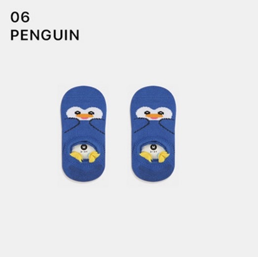 Носки детские короткие (возраст 3-4 года), принт пингвин (OD-B-030-S-06)BABY, D TYPE, GGRN, 1 пара