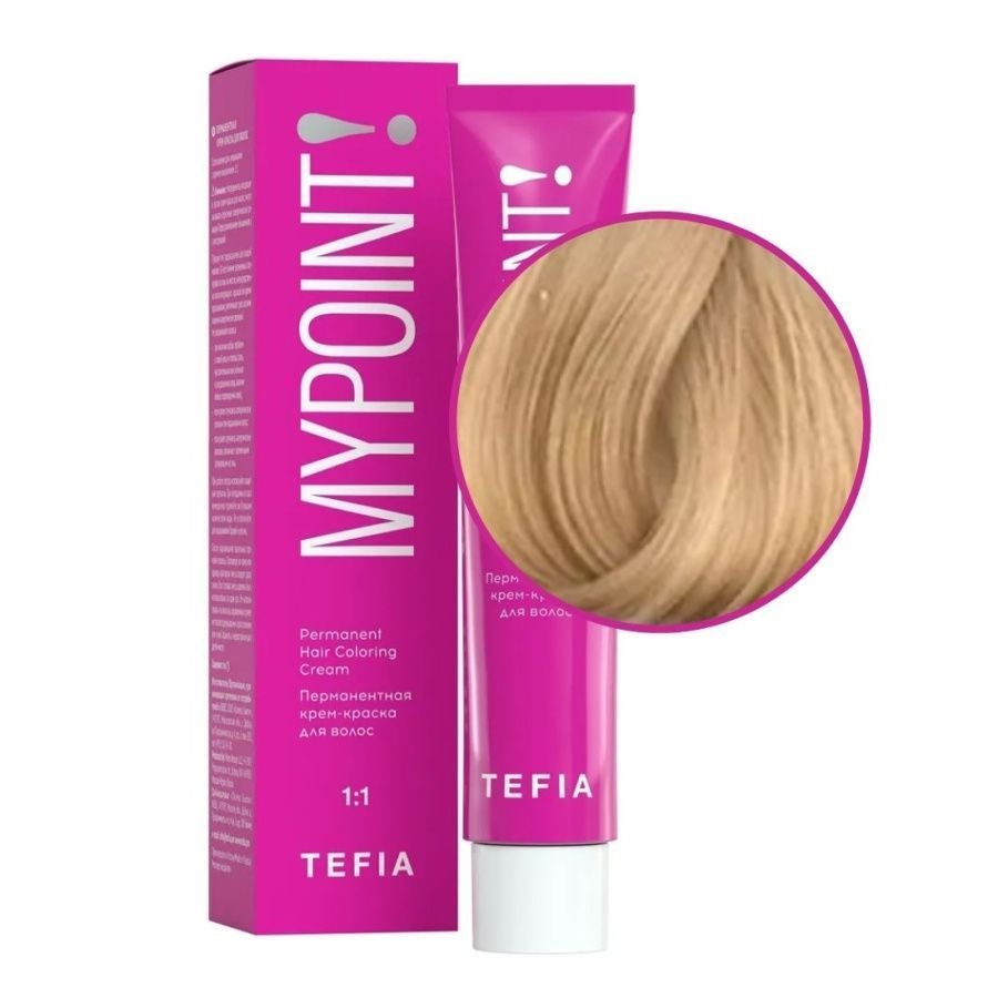 Перманентная крем-краска для волос, Экстра светлый блондин натуральный, Mypoint 10.00, TEFIA, 60 мл