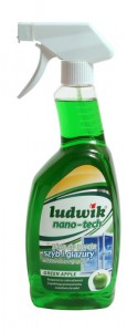 Средство для мытья стекол Нанотехнология с запахом зеленого яблока (пенный триггер) LUDWIK 750 мл