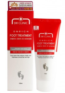Восстанавливающий крем для уставших ног Enrich Foot Treatment, 3W Clinic 100 мл