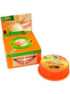 Травяная отбеливающая зубная паста с экстрактом папайи Herbal Clove & Papaya Toothpaste, 5 STAR COSMETIC  25 г