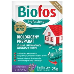 Биологиеческий препарат для септиков, дачных туалетов и придомовых очистных станций  Professional, Biofos 25 г