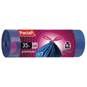 Мешки для мусора с тесьмой Premium 53*60 см 35 л, Paclan 15 шт