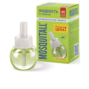 Универсальная защита Жидкость от комаров для электрофумигатора, Mosquitall 45 ночей 30 мл