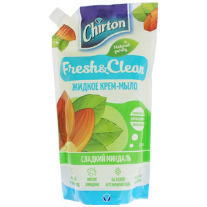 Жидкое крем-мыло, Сладкий миндаль Fresh&Clean, Chirton 500 мл (мягкая упаковка)