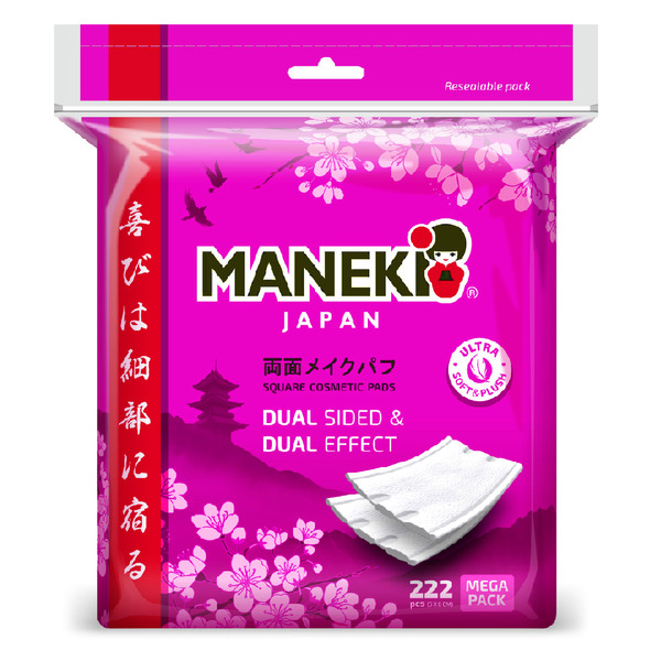 Косметические ватные подушечки Sakura, Maneki 222 шт