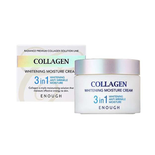 Крем для лица осветляющий с коллагеном 3в1 Collagen 3in1 Cream, ENOUGH, 50 мл