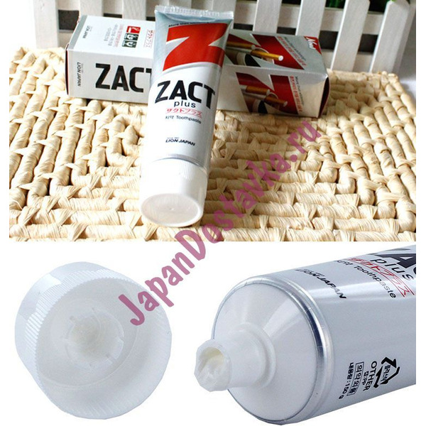 Зубная паста Zact с эффектом отбеливания кофейного и никотинового налета, CJ Lion 150 г