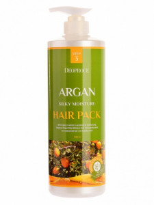 Маска для волос с аргановым маслом Argan Silky Moisture Hair Pack, DEOPROCE  1000 мл