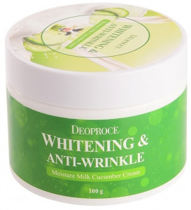 Крем для лица увлажняющий с экстрактом огурца Moisture Milk Cucumber Cream, DEOPROCE 100 мл