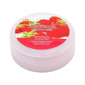 Крем для лица и тела на основе экстракта клубники NATURAL SKIN Strawberry nourishing cream, DEOPROCE 100 мл