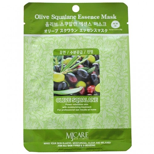Маска тканевая с экстрактом оливы Olive Squalane Essence Mask, MIJIN 23 мл