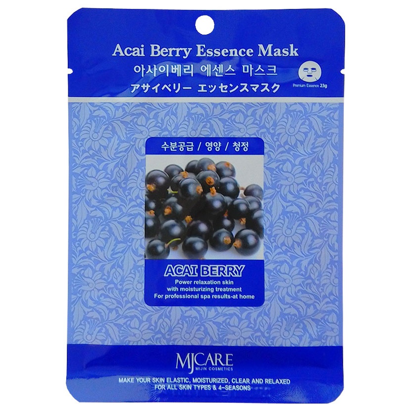 Маска тканевая с экстрактом ягод асаи Acai Berry Essence Mask, MIJIN 23 мл