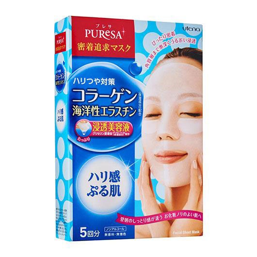 Увлажняющая маска-салфетка для лица Puresa (с витамином С),  UTENA 5 шт.
