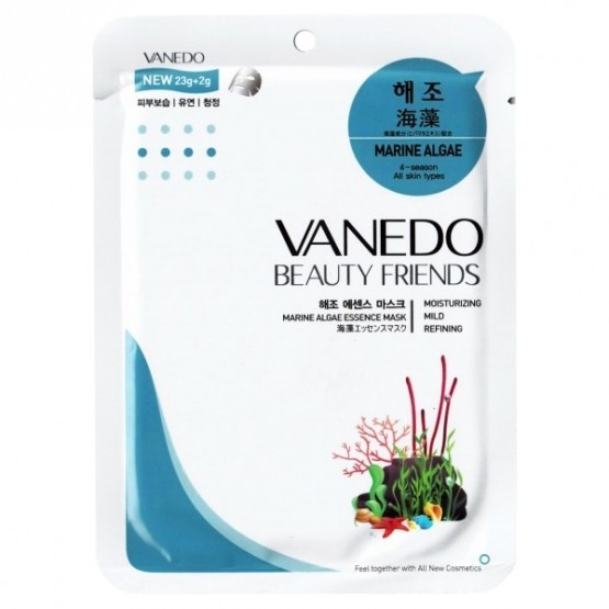 Маска для лица с экстрактом морских водорослей All New Cosmetic, Beauty Friends, VANEDO 25 г