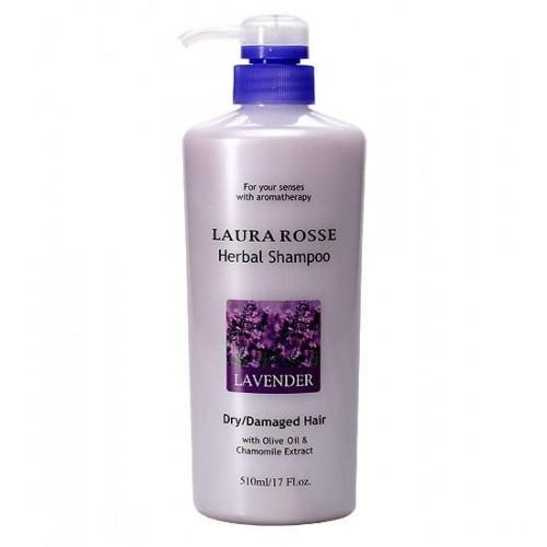 Растительный шампунь Лаванда Herbal Shampoo (для сухих поврежденных волос), LAURA ROSSE   510 мл