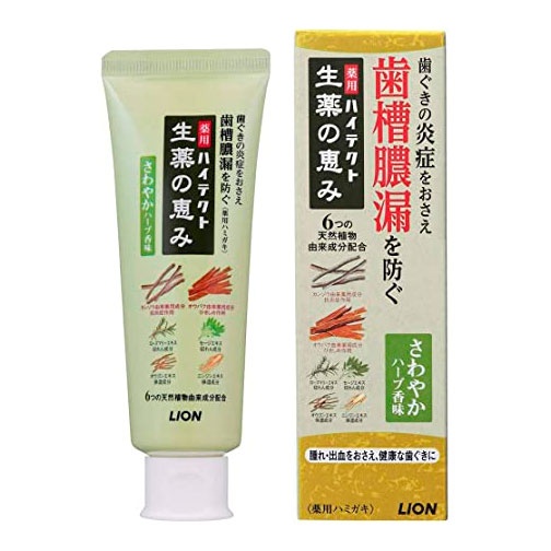 Зубная паста с ароматом трав Hitech-Herb, LION 90 г (в коробке)