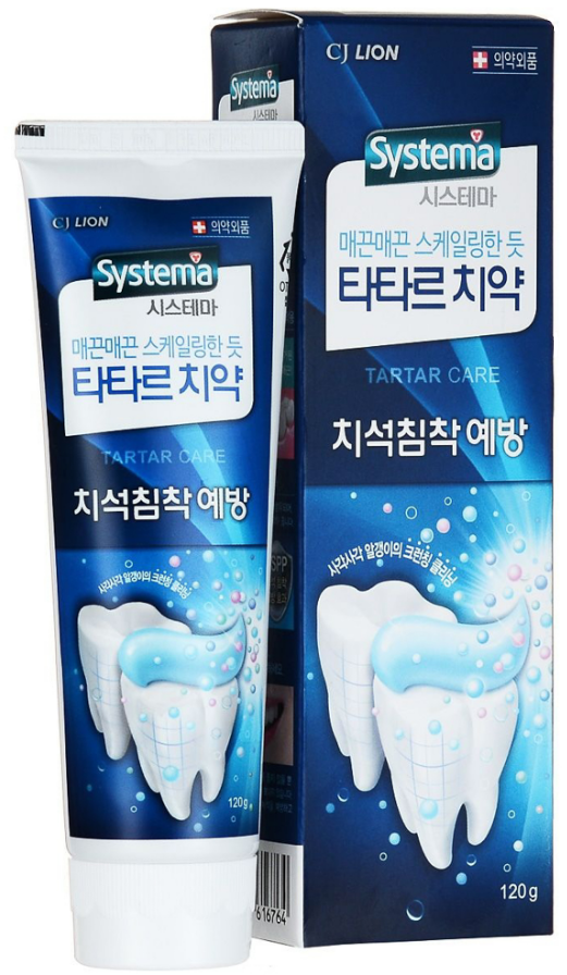 Зубная паста для предотвращения зубного камня Tartar control Systema, CJ Lion   120 г